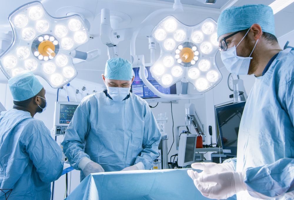 Surgical team preparing for operation in hospital